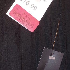 Women's pleated black ankle length skirt